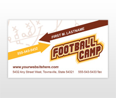 football-camp-business-card-template
