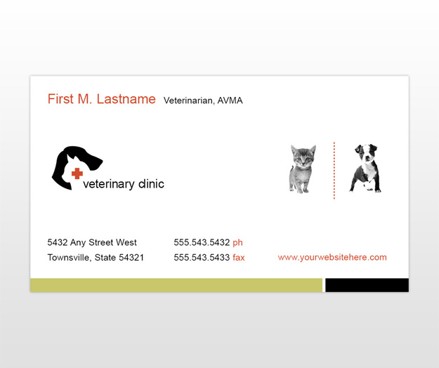 Veterinary Hospital & Clinic Business Card Templates