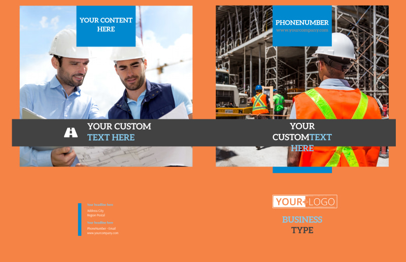 Construction Safety Bi-Fold Brochure Template 2
