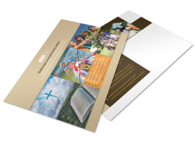 Bible Camp Postcard Template preview