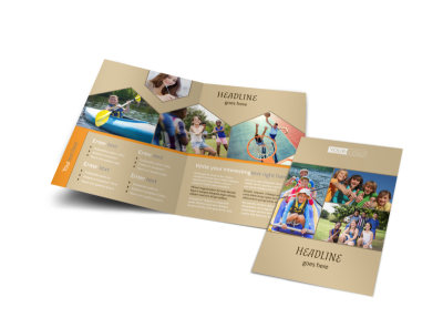 Bible Camp Bi-Fold Brochure Template preview