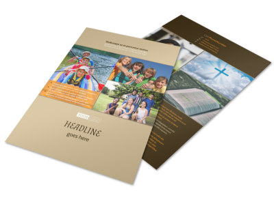 Bible Camp Flyer Template preview