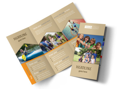 Bible Camp Tri-Fold Brochure Template preview