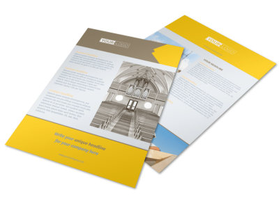 Church Construction Flyer Template preview