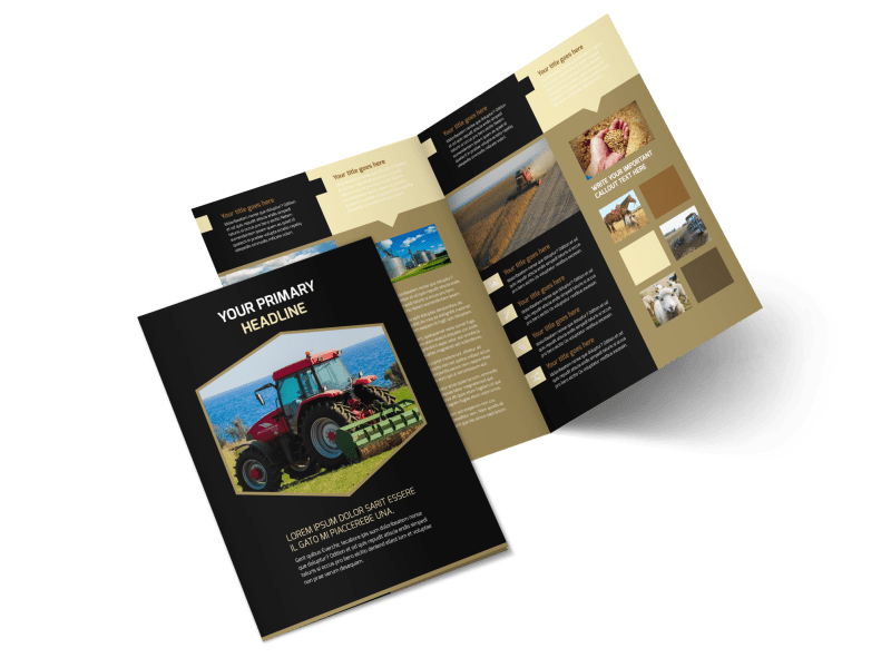 Farm Safety Awareness Brochure Template Preview 1