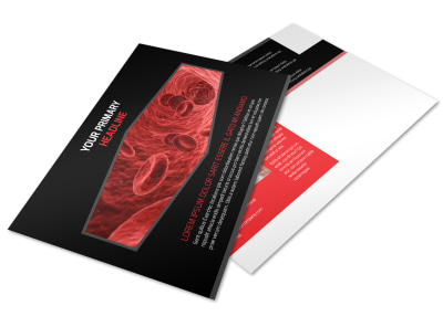 Plasma Donation Center Postcard Template preview