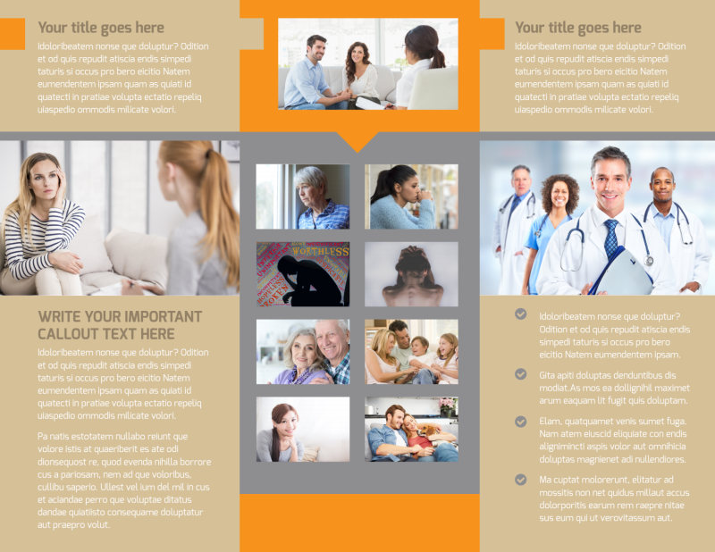 Addiction & Rehab Center Bi-Fold Brochure Template