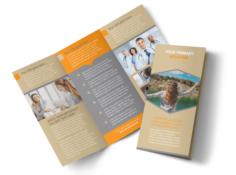 Addiction & Rehab Center Brochure Template Preview 1