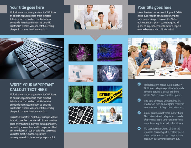 IS Security Bi-Fold Brochure Template