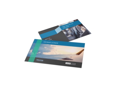 Aircraft Charter Business Card Template preview