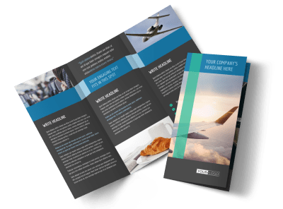 Aircraft Charter Tri-Fold Brochure Template