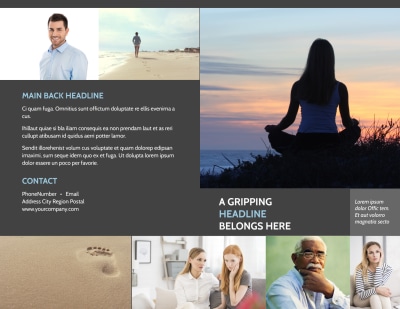 Addiction & Rehab Clinic Brochure Template Preview 1