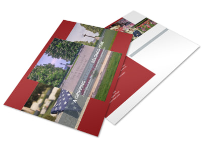 Memorial Services Postcard Template preview
