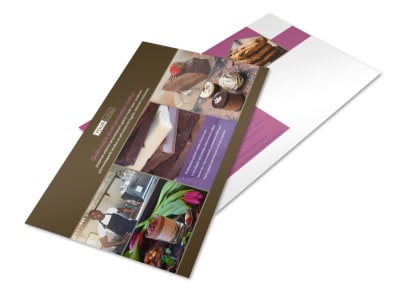 Chocolate Shop Postcard Template preview