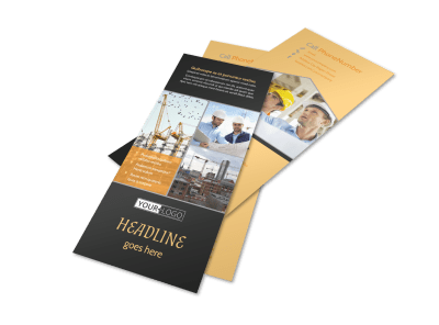 Industrial & Commercial Construction Rack Card Template 2