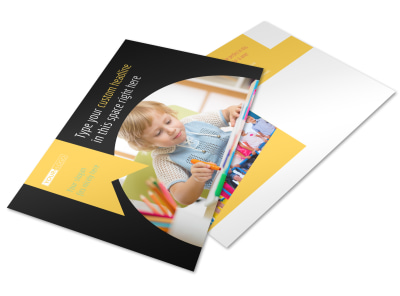 Child Care & Preschool Postcard Template preview
