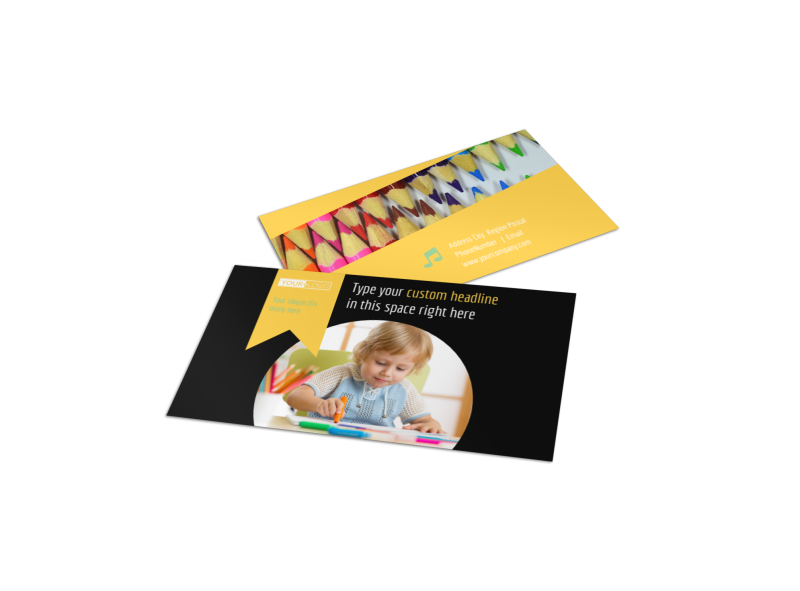 Preschool Services Business Card Template | MyCreativeShop