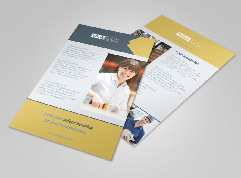 logistics company flyer template mycreativeshop