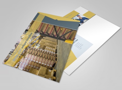 Logistics Company Postcard Template preview