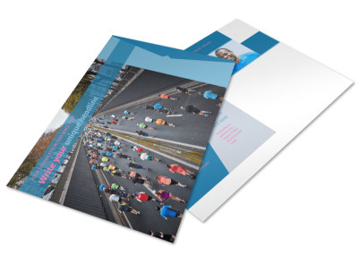 Healthy Running Club Postcard Template preview