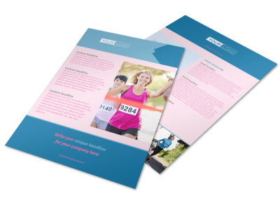 Healthy Running Club Flyer Template preview