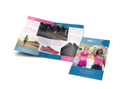 Healthy Running Club Bi-Fold Brochure Template preview