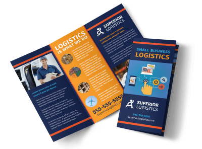 Logistics Company Tri-Fold Brochure Template
