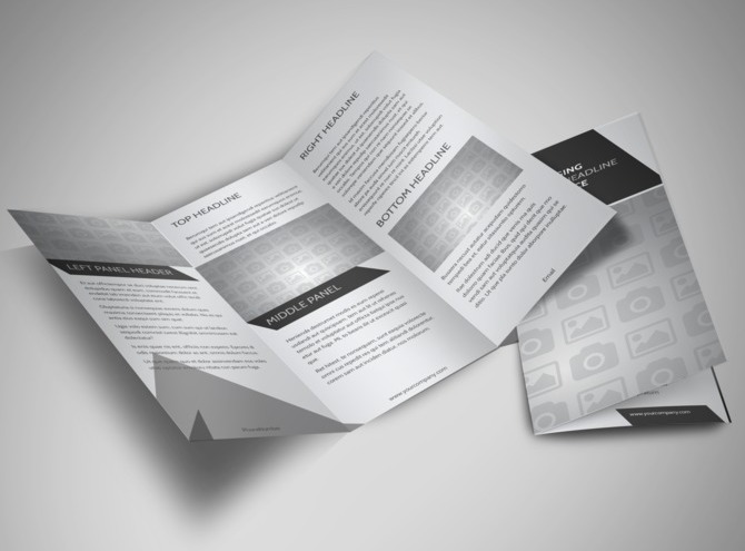 Blank Tri-Fold Brochure Template 10361MB
