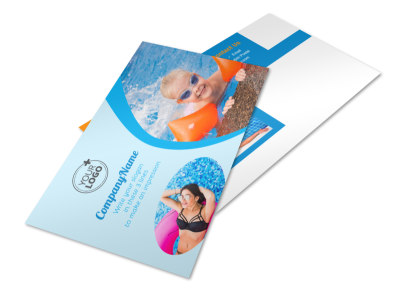 Looks Like Fun Pool Party Postcard Template 2 preview