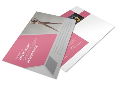 Creative Dance School Postcard Template preview