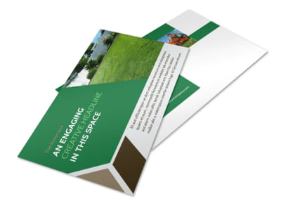 Green Lawn Care Postcard Template 2 preview