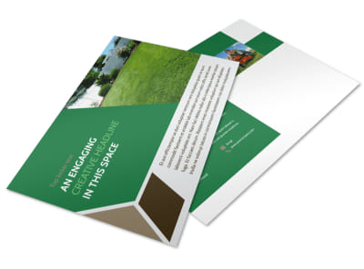 Green Lawn Care Postcard Template preview