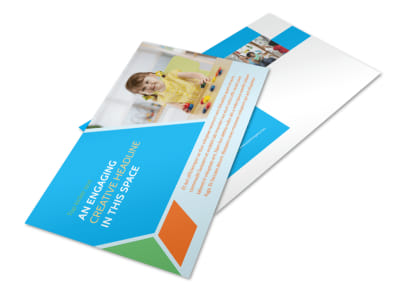 Fun Preschool Postcard Template preview