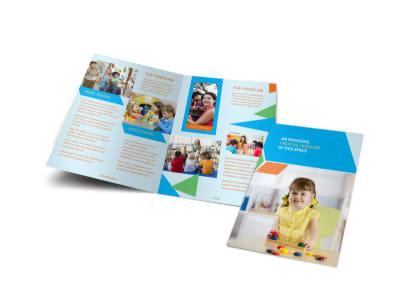 Fun Preschool Bi-Fold Brochure Template preview