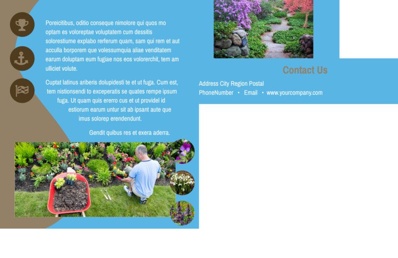 Outdoor Landscape Design Postcard Template