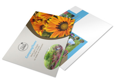 Landscape & Garden Store Postcard Template preview