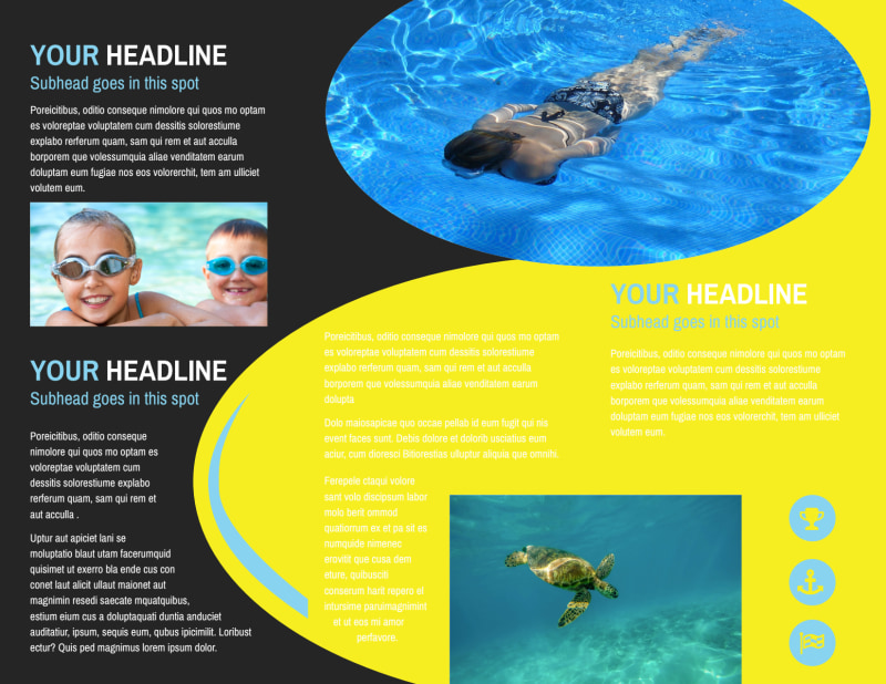 Snorkeling Adventure Tri-Fold Brochure Template