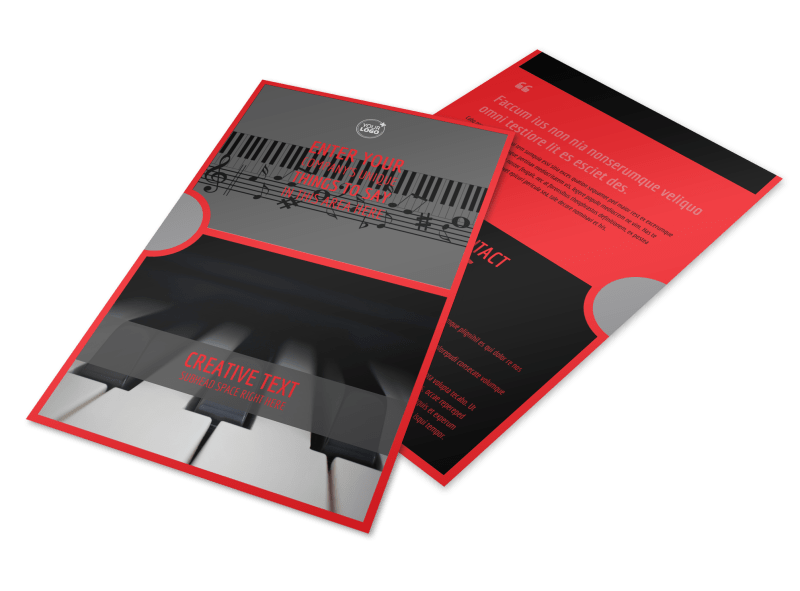 Piano Lessons Flyer Template Preview 1
