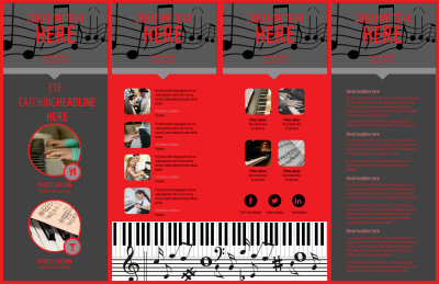 Piano Lessons Brochure Template Preview 2