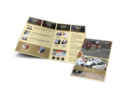 Accident Compensation Bi-Fold Brochure Template preview