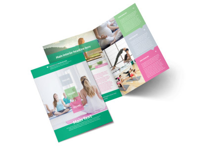 Fit Yoga Class Bi-Fold Brochure Template 2 preview