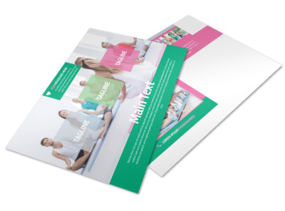 Fit Yoga Class Postcard Template preview