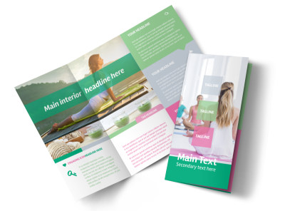 Fit Yoga Class Tri-Fold Brochure Template preview