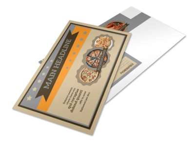 Pizza Shop Postcard Template preview