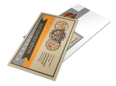 Pizza Shop Postcard Template preview
