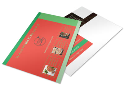 Pizza Restaurant Menu Postcard Template 2 preview