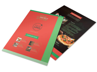 Pizza Restaurant Menu Flyer Template preview