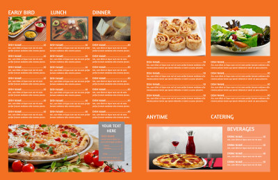 Pizza Menu Brochure Template Preview 2