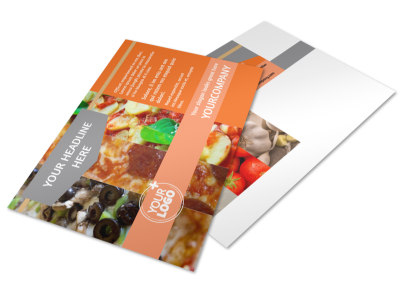 Pizza Menu Postcard Template 2 preview