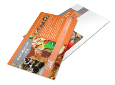 Pizza Menu Postcard Template preview